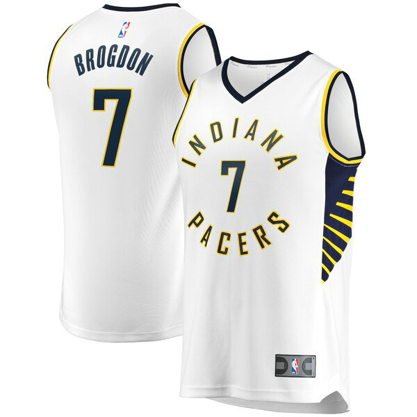 Maillot nba Indiana Pacers Association Edition Homme Malcolm Brogdon 7 Blanc